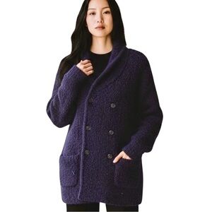 Scotch & Soda women’s purple boucle sweater/jacket, double breasted, Size Small